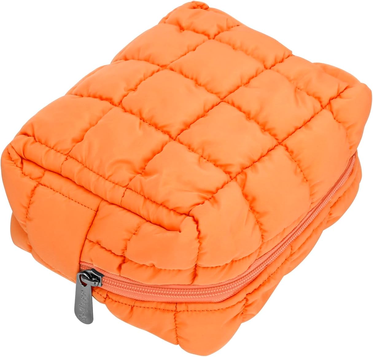 Cute Makeup Bag,Quilted Cosmetic Bag,Make up Pouch for Purse,Toiletry Zipper Pouch,Checkered Bag,Travel Case,Storage Pouches for Organization (Yellow)
