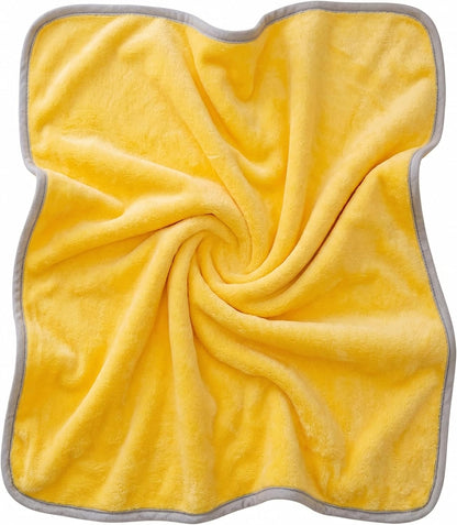 Yellow Dog Blanket, Calming Yellow Dog Blanket - Double-Layer Warm Soft Pet Mat for Cats & Dogs, Macaron, 23.62x15.75 Inch