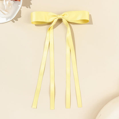 Yellow Hair Bow Clips Yellow Ribbon Hair Accessories for Women Girls | Hair clips | Stays In Place Without Pulling or Snagging