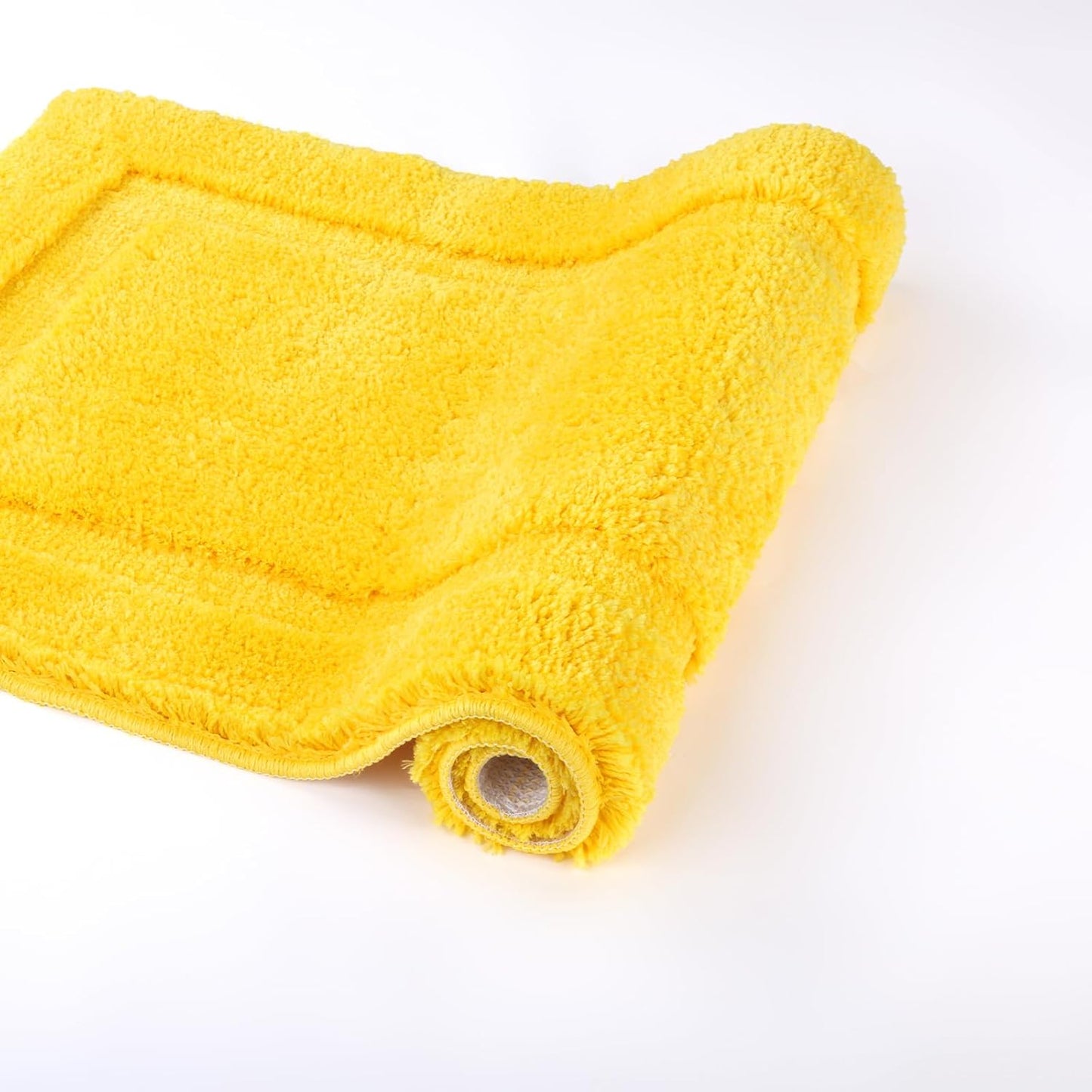 Soft Microfiber Yellow Bathroom Rugs Sets 2 Pieces 32x20 inch | Absorbent Plush Bath Rugs, Non Slip Washable Shaggy Bath Mats, Fluffy Bathroom Runner Floor Mats Shower Rug