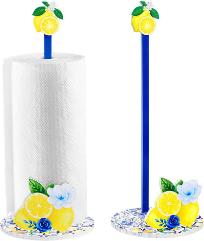 Capri Lemon Paper Towel Holder Capri Lemon Kitchen Decor Kitchen Fun Paper Towel Holder Dispenser for Bedroom Toilet Countertop Decor