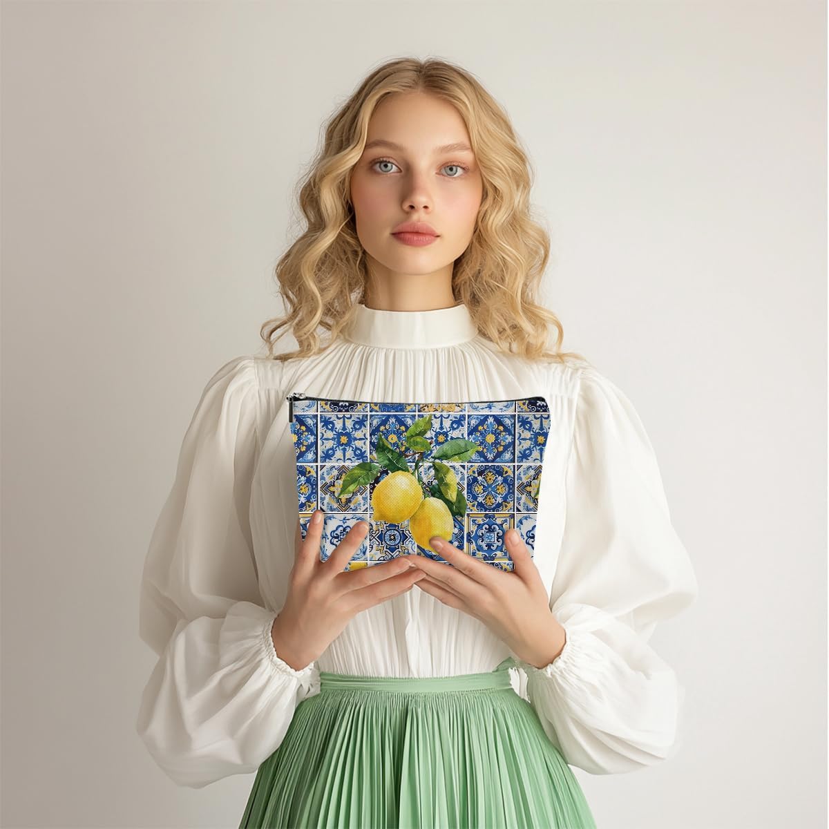 Lemon Bag Italy Travel Essentials Makeup Bag Travel Italian Gifts | Lemon Gifts for Travelers Women Girl Niece Cosmetic Bag Toiletry Bags for Christmas Thanksgiving Vacation Bridal Shower Gift