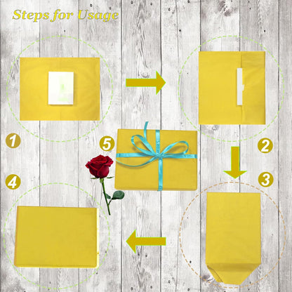 100 Sheets Yellow Tissue Paper Artdly 14 x 20 Inches Yellow Wrapping Paper Bulk for Weddings Birthday DIY Project Christmas