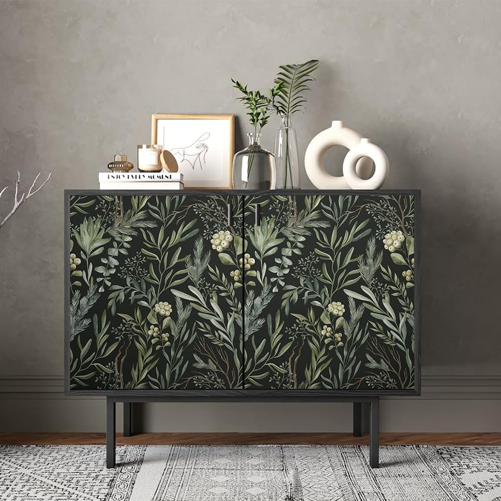 Cute Colorful Fruits Lemon Grapefruit Green Leaf Orange/Red/Yellow Flowers Peel and Stick Wallpaper Stick on Wall Paper Easy Peel Off for nightstand Drawer Cabinet Renter
