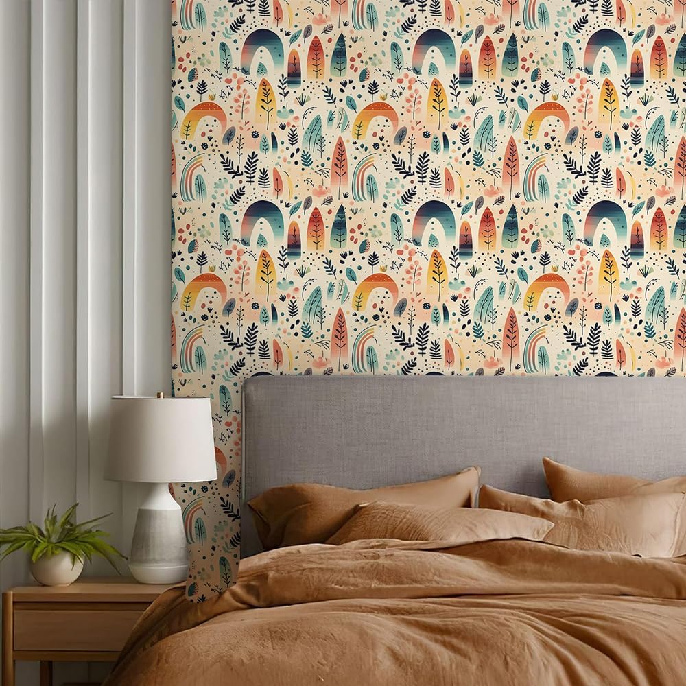 Cute Colorful Fruits Lemon Grapefruit Green Leaf Orange/Red/Yellow Flowers Peel and Stick Wallpaper Stick on Wall Paper Easy Peel Off for nightstand Drawer Cabinet Renter