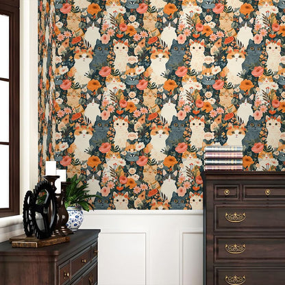 Cute Colorful Fruits Lemon Grapefruit Green Leaf Orange/Red/Yellow Flowers Peel and Stick Wallpaper Stick on Wall Paper Easy Peel Off for nightstand Drawer Cabinet Renter
