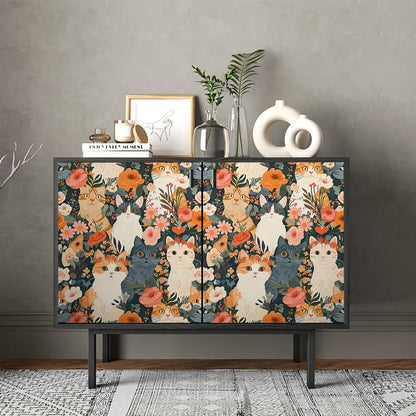 Cute Colorful Fruits Lemon Grapefruit Green Leaf Orange/Red/Yellow Flowers Peel and Stick Wallpaper Stick on Wall Paper Easy Peel Off for nightstand Drawer Cabinet Renter