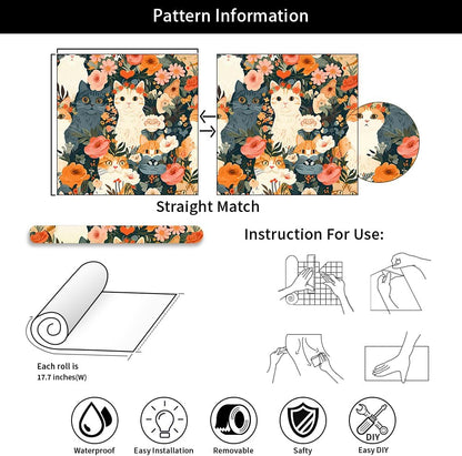 Cute Colorful Fruits Lemon Grapefruit Green Leaf Orange/Red/Yellow Flowers Peel and Stick Wallpaper Stick on Wall Paper Easy Peel Off for nightstand Drawer Cabinet Renter
