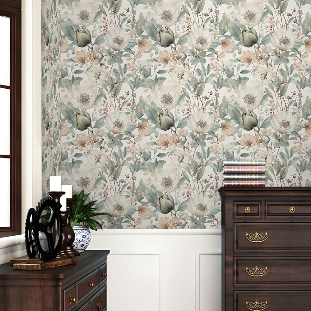 Cute Colorful Fruits Lemon Grapefruit Green Leaf Orange/Red/Yellow Flowers Peel and Stick Wallpaper Stick on Wall Paper Easy Peel Off for nightstand Drawer Cabinet Renter