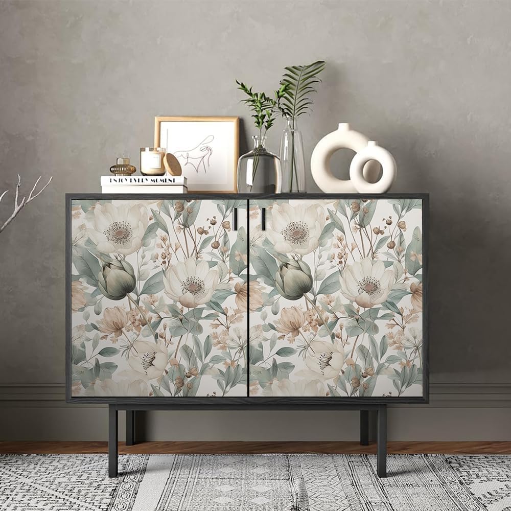 Cute Colorful Fruits Lemon Grapefruit Green Leaf Orange/Red/Yellow Flowers Peel and Stick Wallpaper Stick on Wall Paper Easy Peel Off for nightstand Drawer Cabinet Renter