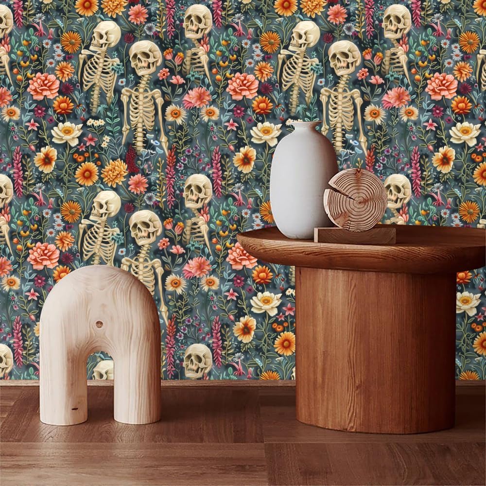 Cute Colorful Fruits Lemon Grapefruit Green Leaf Orange/Red/Yellow Flowers Peel and Stick Wallpaper Stick on Wall Paper Easy Peel Off for nightstand Drawer Cabinet Renter