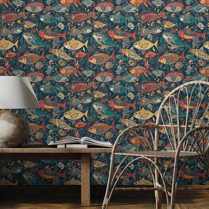 Cute Colorful Fruits Lemon Grapefruit Green Leaf Orange/Red/Yellow Flowers Peel and Stick Wallpaper Stick on Wall Paper Easy Peel Off for nightstand Drawer Cabinet Renter