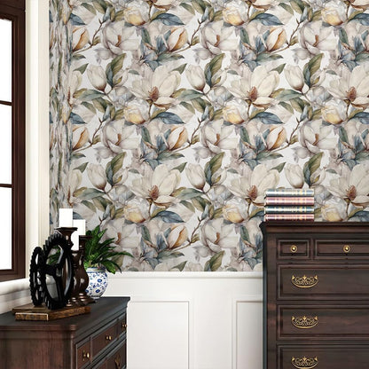 Cute Colorful Fruits Lemon Grapefruit Green Leaf Orange/Red/Yellow Flowers Peel and Stick Wallpaper Stick on Wall Paper Easy Peel Off for nightstand Drawer Cabinet Renter