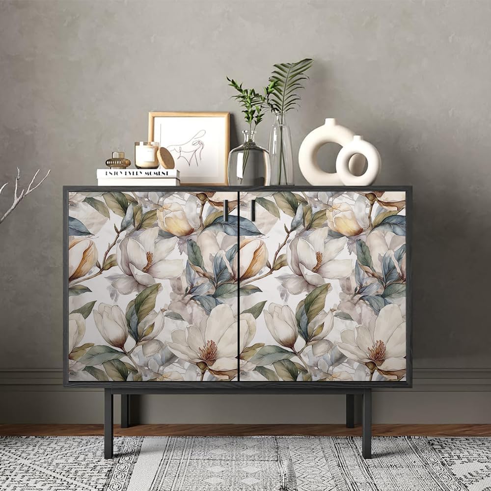 Cute Colorful Fruits Lemon Grapefruit Green Leaf Orange/Red/Yellow Flowers Peel and Stick Wallpaper Stick on Wall Paper Easy Peel Off for nightstand Drawer Cabinet Renter