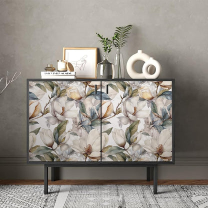Cute Colorful Fruits Lemon Grapefruit Green Leaf Orange/Red/Yellow Flowers Peel and Stick Wallpaper Stick on Wall Paper Easy Peel Off for nightstand Drawer Cabinet Renter