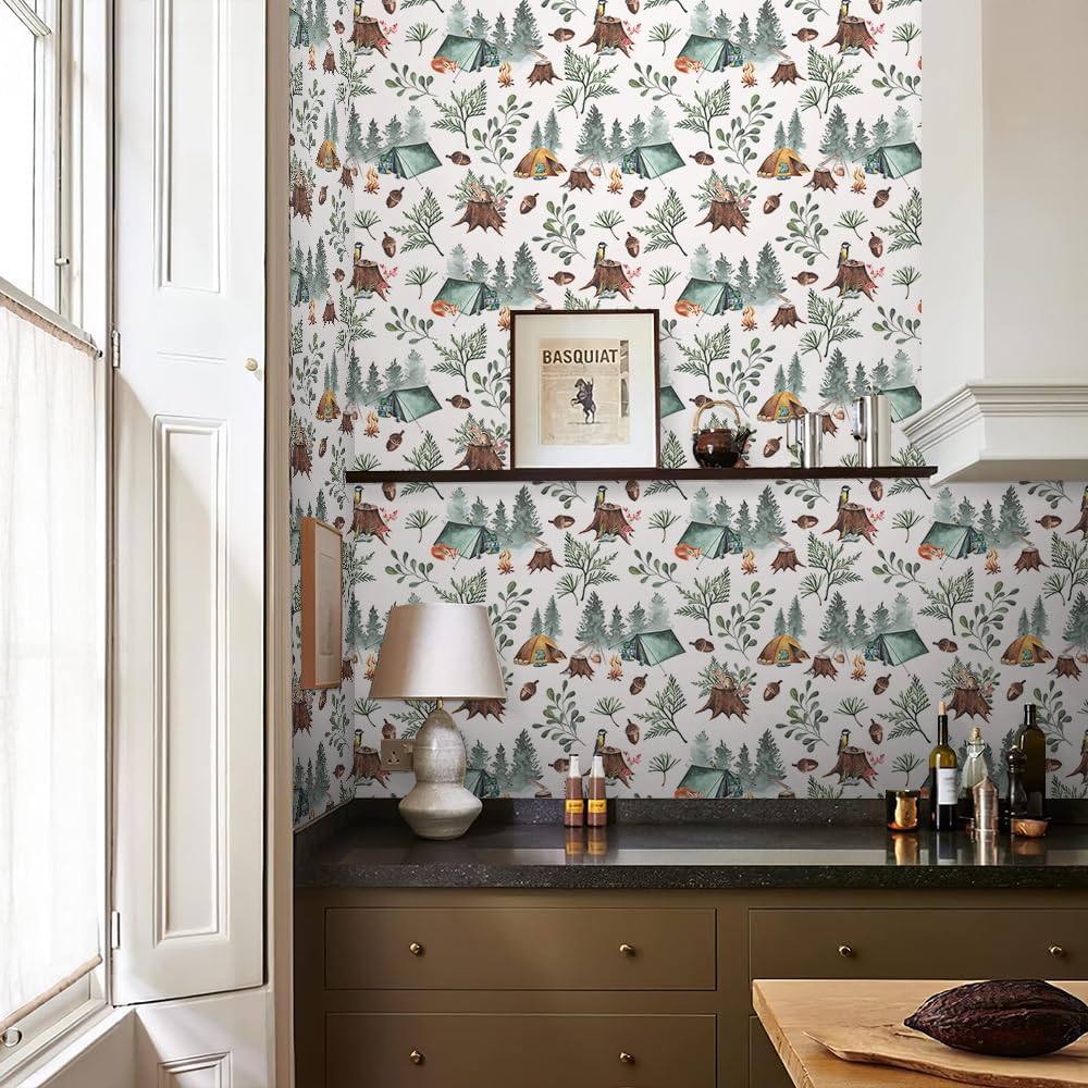 Cute Colorful Fruits Lemon Grapefruit Green Leaf Orange/Red/Yellow Flowers Peel and Stick Wallpaper Stick on Wall Paper Easy Peel Off for nightstand Drawer Cabinet Renter