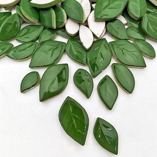 500g/1.1lb Leaf-Shaped Ceramic Mosaic Tiles,Ceramic Mosaic Pieces for Crafts,Mosaic Tiles for Home Decoration or DIY Crafts,Mosaic Making Supplies. (Yellow)