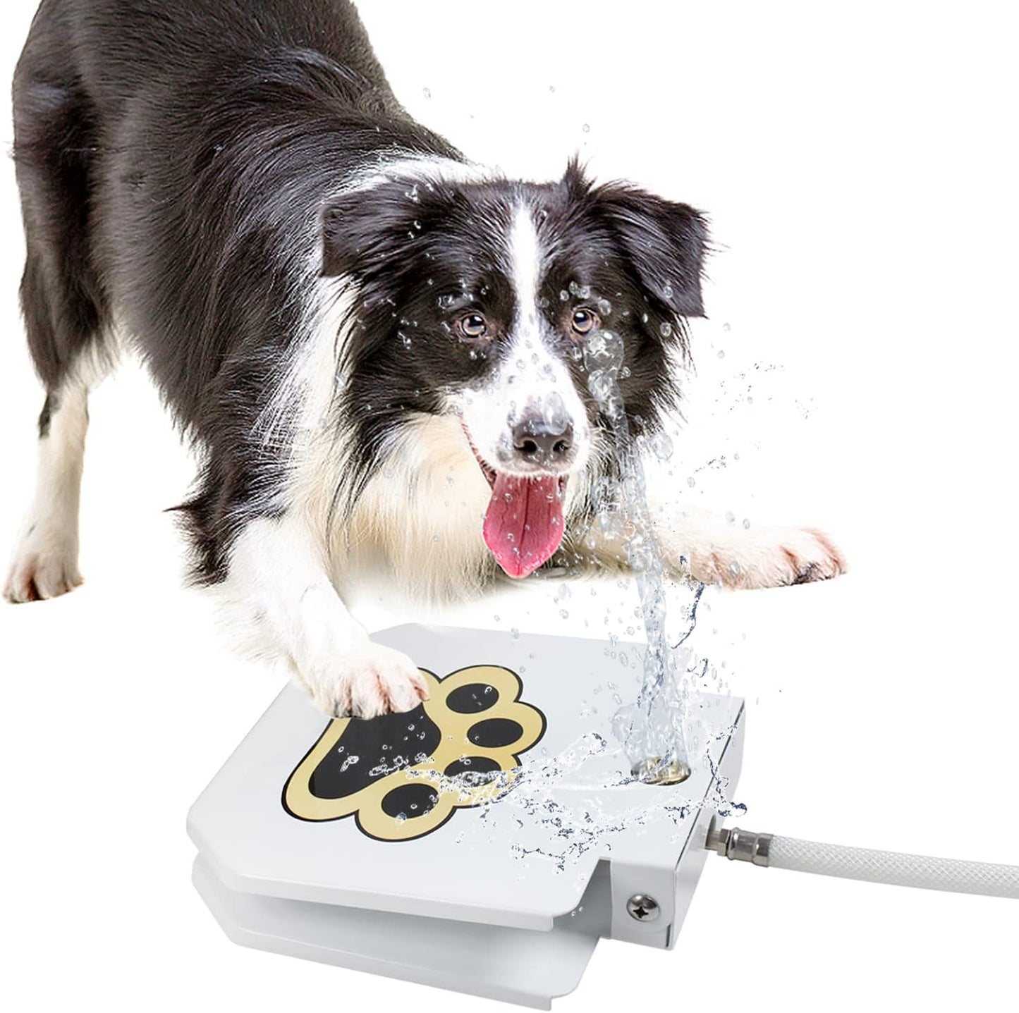Dog Water Fountain Step On, Outdoor Dog Water Sprinkler for Large Dogs, with Upgrade Copper Valve Set, Easy to Use, Fresh Water to Drink