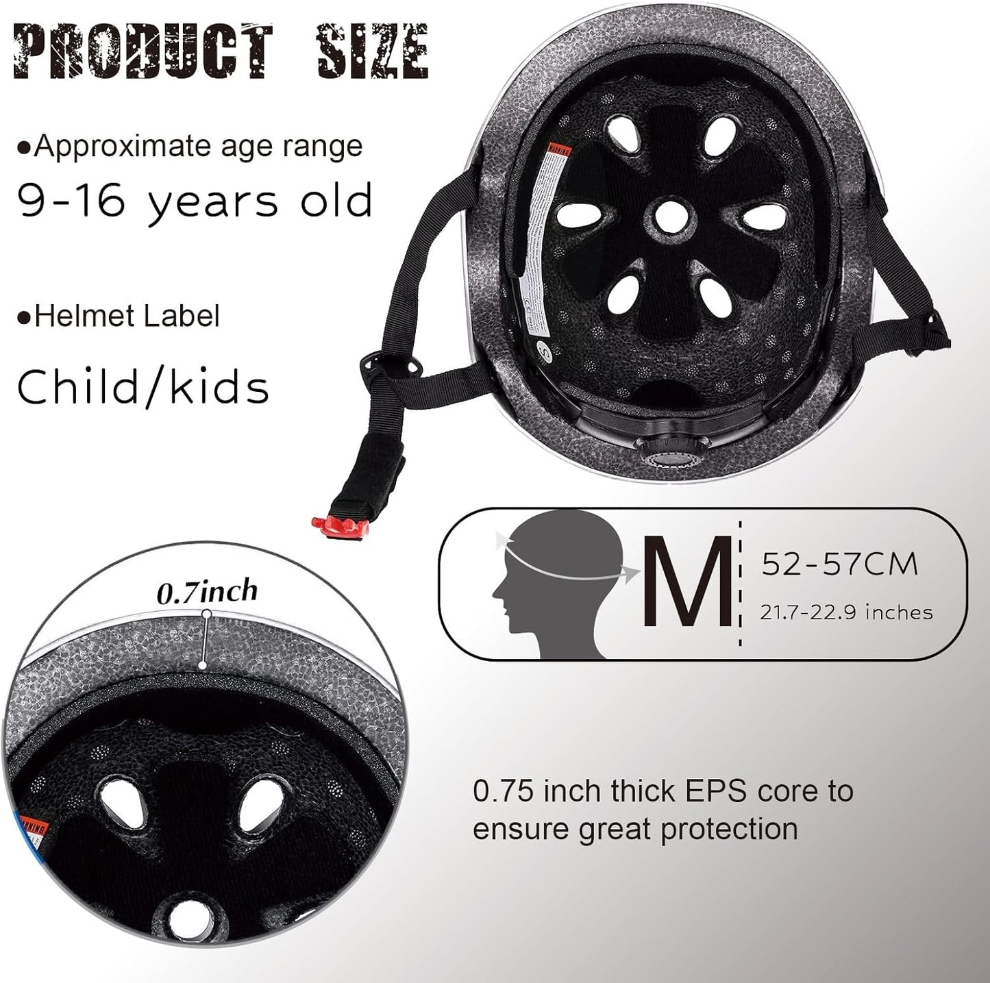 Kids Bike Helmet for Ages 3–16, Adjustable Multi-Sport Helmet for Toddler, Little Kid & Youth, Cycling, Skateboard & Scooter, CPSC & ASTM Certified, 11 Vents, Includes Drawstring Bag