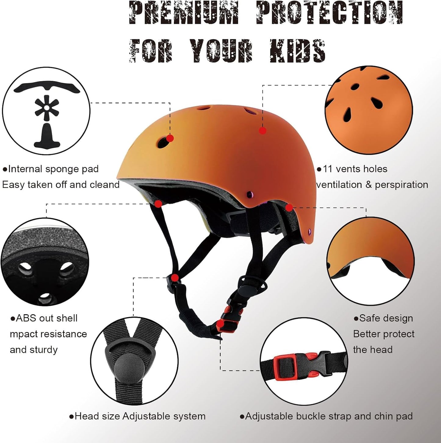 Kids Bike Helmet for Ages 3–16, Adjustable Multi-Sport Helmet for Toddler, Little Kid & Youth, Cycling, Skateboard & Scooter, CPSC & ASTM Certified, 11 Vents, Includes Drawstring Bag