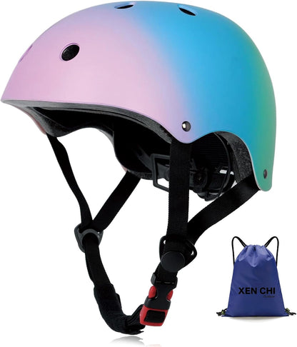 Kids Bike Helmet for Ages 3–16, Adjustable Multi-Sport Helmet for Toddler, Little Kid & Youth, Cycling, Skateboard & Scooter, CPSC & ASTM Certified, 11 Vents, Includes Drawstring Bag
