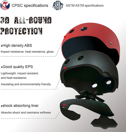 Kids Bike Helmet for Ages 3–16, Adjustable Multi-Sport Helmet for Toddler, Little Kid & Youth, Cycling, Skateboard & Scooter, CPSC & ASTM Certified, 11 Vents, Includes Drawstring Bag