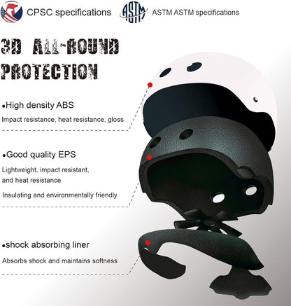 Kids Bike Helmet for Ages 3–16, Adjustable Multi-Sport Helmet for Toddler, Little Kid & Youth, Cycling, Skateboard & Scooter, CPSC & ASTM Certified, 11 Vents, Includes Drawstring Bag