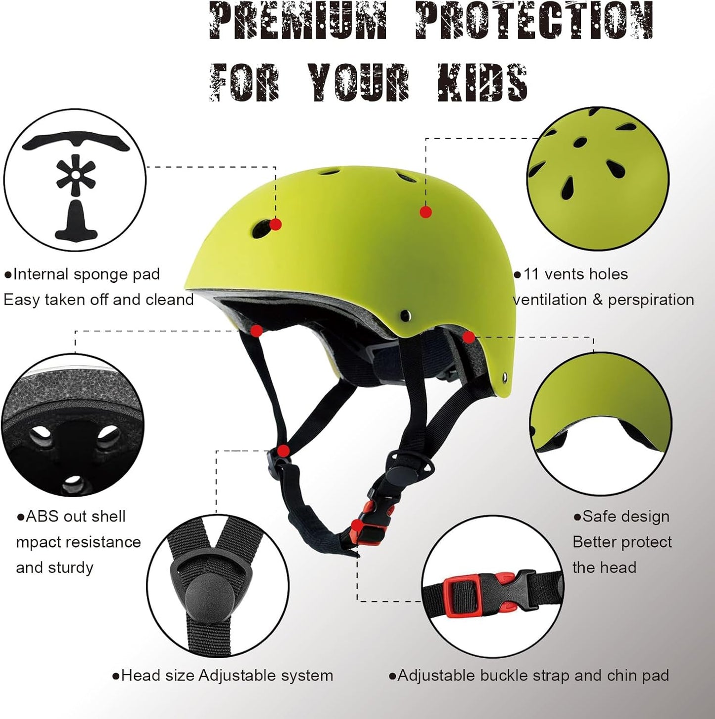Kids Bike Helmet for Ages 3–16, Adjustable Multi-Sport Helmet for Toddler, Little Kid & Youth, Cycling, Skateboard & Scooter, CPSC & ASTM Certified, 11 Vents, Includes Drawstring Bag