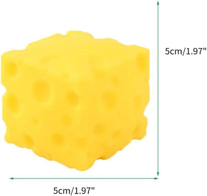 Yellow Cheese Squeeze Toy,Soft Novelty , Theme Cheese Cubes Squishy (Small)