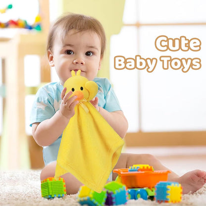 Duck Security Blanket Soft Yellow Baby Lovey Unisex Lovie Baby Gifts for Newborn Toddler Snuggle Toy Stuffed Animal 16 Inch