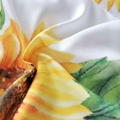 Sunflower Comforter Set Queen 3 Pieces, Soft Microfiber Lightweight Sunflower Comforter Queen Size, Yellow Floral Bedding Set All Season