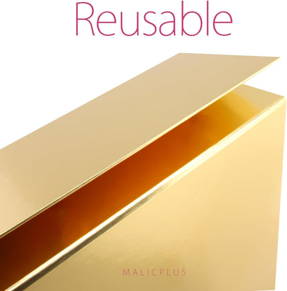 Large Gold Gift Box with Magnetic Lid for Present | 13.5x9x4.1 Inch,Bridesmaid Proposal Box,Glossy,Reusable,Square,Luxury,Sturdy,Birthday,Christmas
