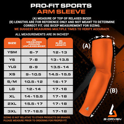 Pro Fit Compression Arm Sleeve for Men Women & Youth, Basketball Baseball Football, Single Digital Designs