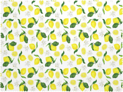 Lemon Tablecloth Yellow Lemons Floral Polyester Rectangle Table Cloth Washable Seasonal Tabletop for Kitchen Dinning Party Outdoor Picnic 54 x 72 Inch Tablecloths