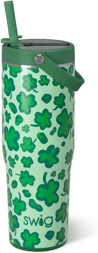 30oz Leakproof To-Go Tumbler with Handle, Lemon Meringue | Leakproof Lid - Triple Insulated Stainless Steel - Handle & Straw Included - Cup Holder Friendly - Dishwasher Safe