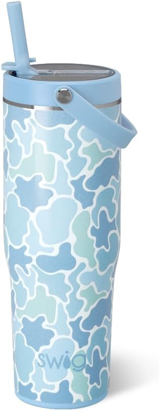 30oz Leakproof To-Go Tumbler with Handle, Lemon Meringue | Leakproof Lid - Triple Insulated Stainless Steel - Handle & Straw Included - Cup Holder Friendly - Dishwasher Safe
