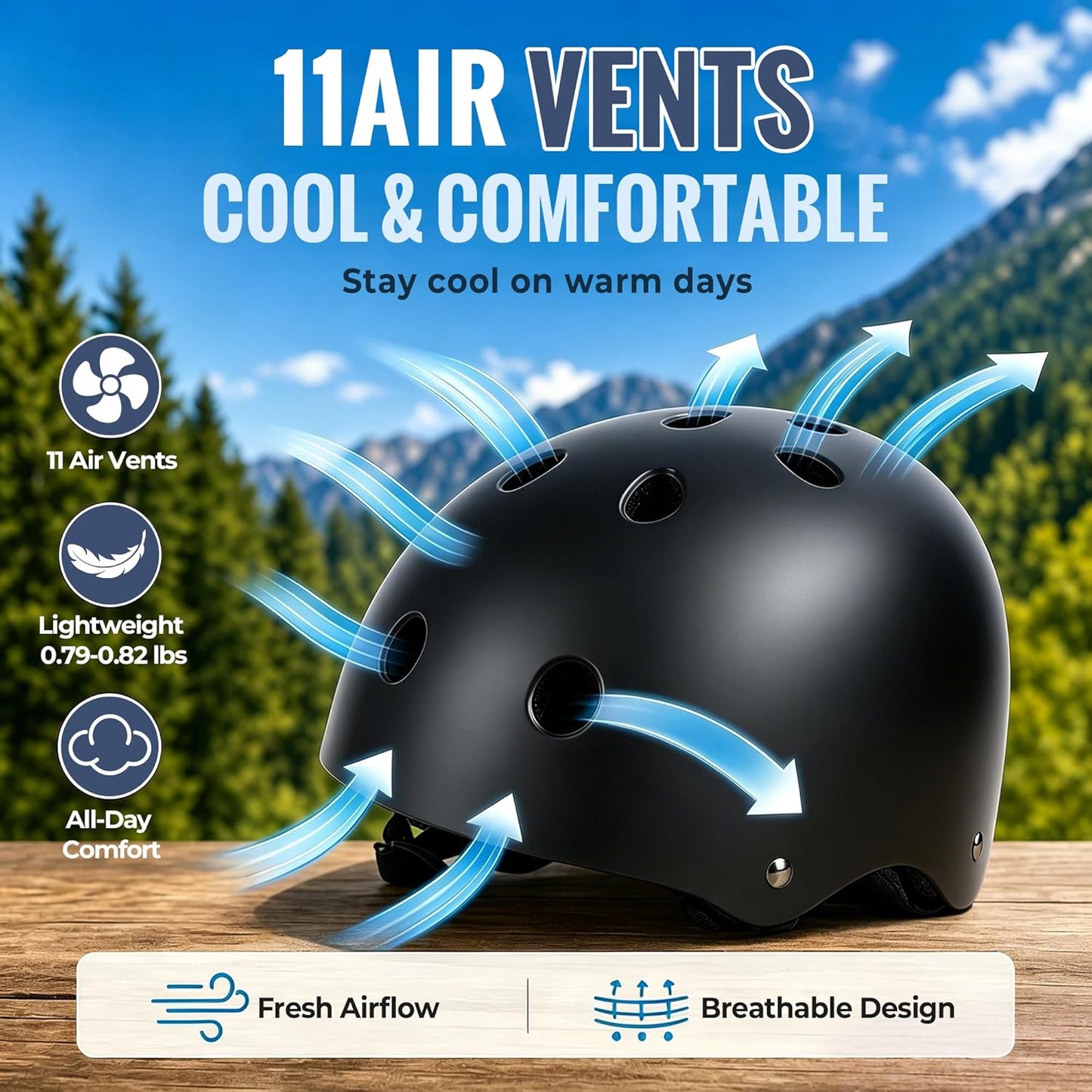 Kids Bike Helmet, Adjustable Toddler Helmet for Ages 3-5-8-14 | CPSC Certified, ABS+EPS, 11 Vents, Lightweight, Dial Fit for Boys Girls Youth, Multi-Sport Bicycle Scooter Skateboard Cycling