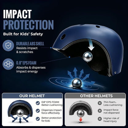 Kids Bike Helmet, Adjustable Toddler Helmet for Ages 3-5-8-14 | CPSC Certified, ABS+EPS, 11 Vents, Lightweight, Dial Fit for Boys Girls Youth, Multi-Sport Bicycle Scooter Skateboard Cycling