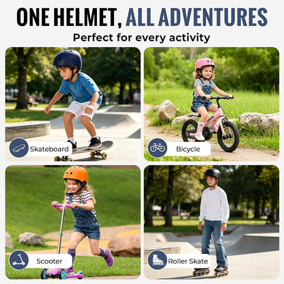 Kids Bike Helmet, Adjustable Toddler Helmet for Ages 3-5-8-14 | CPSC Certified, ABS+EPS, 11 Vents, Lightweight, Dial Fit for Boys Girls Youth, Multi-Sport Bicycle Scooter Skateboard Cycling