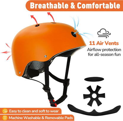 Kids Bike Helmet, Adjustable Toddler Helmet for Ages 3-5-8-14 | CPSC Certified, ABS+EPS, 11 Vents, Lightweight, Dial Fit for Boys Girls Youth, Multi-Sport Bicycle Scooter Skateboard Cycling