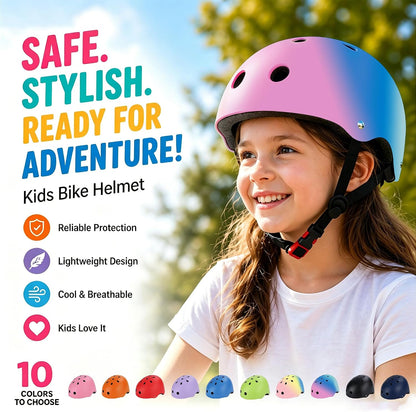 Kids Bike Helmet, Adjustable Toddler Helmet for Ages 3-5-8-14 | CPSC Certified, ABS+EPS, 11 Vents, Lightweight, Dial Fit for Boys Girls Youth, Multi-Sport Bicycle Scooter Skateboard Cycling