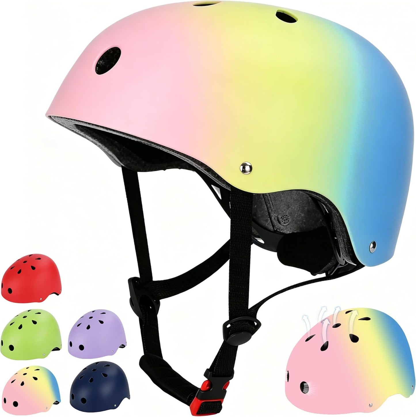 Kids Bike Helmet, Adjustable Toddler Helmet for Ages 3-5-8-14 | CPSC Certified, ABS+EPS, 11 Vents, Lightweight, Dial Fit for Boys Girls Youth, Multi-Sport Bicycle Scooter Skateboard Cycling