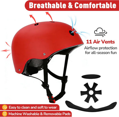 Kids Bike Helmet, Adjustable Toddler Helmet for Ages 3-5-8-14 | CPSC Certified, ABS+EPS, 11 Vents, Lightweight, Dial Fit for Boys Girls Youth, Multi-Sport Bicycle Scooter Skateboard Cycling