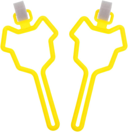 2pcs Hands-free Dog Poop Bag Holder Clip for Leash, Yellow Pet Waste Bag Carrier for Dog and Cat Walking Accessories