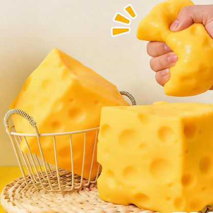 1.9'' Cheese Squishy Toy Yellow Cheese Block Cheese Squeeze Toy, Slow Rising Squeeze Fidget Toys Soft Sensory Squishies Gifts Party Favors for Kids Adults Teens