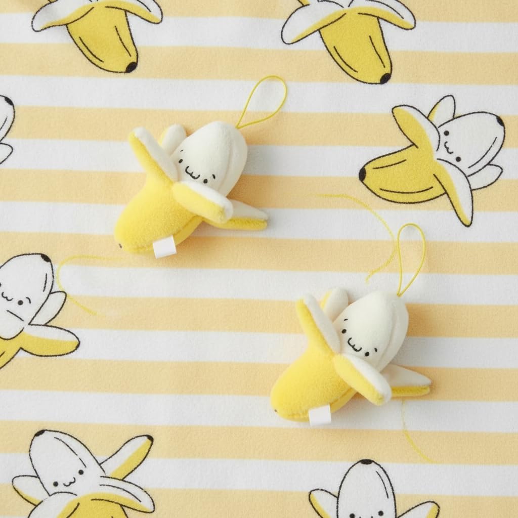 3Pcs Yellow Peeling Banana Decoration, Birthday Gift PP Cotton Peeling Banana Shape Plush Pendant for Decoration