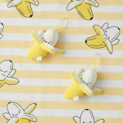 3Pcs Yellow Peeling Banana Decoration, Birthday Gift PP Cotton Peeling Banana Shape Plush Pendant for Decoration