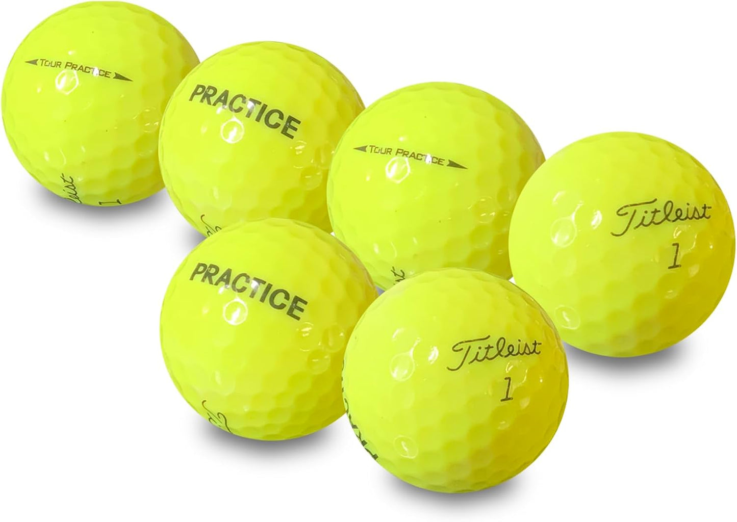 – 48 Recycled Golf Balls for Titliest Tour Practice - Good Condition – Bright Yellow Range & Practice GolfBalls – Mesh Bag Included – Sustainable Used Golf Balls