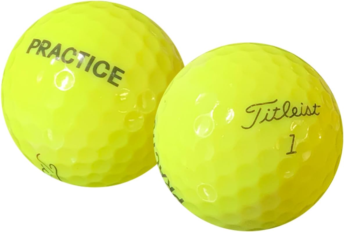 – 48 Recycled Golf Balls for Titliest Tour Practice - Good Condition – Bright Yellow Range & Practice GolfBalls – Mesh Bag Included – Sustainable Used Golf Balls