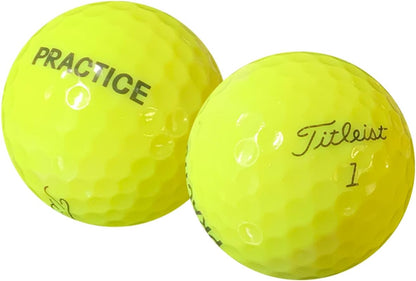 – 48 Recycled Golf Balls for Titliest Tour Practice - Good Condition – Bright Yellow Range & Practice GolfBalls – Mesh Bag Included – Sustainable Used Golf Balls